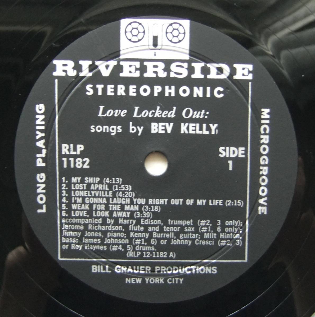 ◆ BEV KELLY / Love Locked Out ◆ Riverside RLP 1182 (black:BGP:dg) ◆ W_画像3