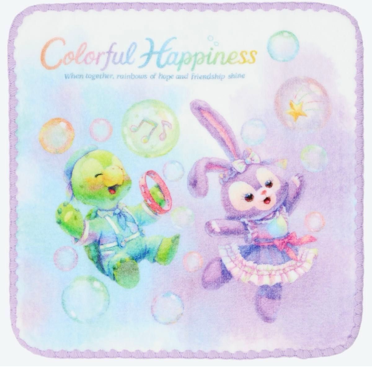 ミニタオル 4枚 ダッフィーフレンズ20周年 カラフルハピネス ミニタオル 4枚 ダッフィーフレンズ20周年 カラフルハピネス