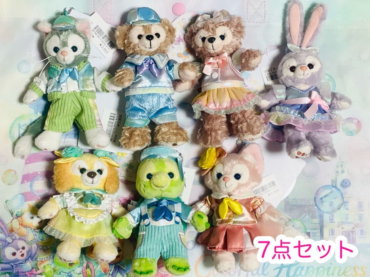 ぬいぐるみバッジ 7点セット ダッフィーフレンズ20周年 カラフル ぬいぐるみバッジ 7点セット ダッフィーフレンズ20周年 カラフル