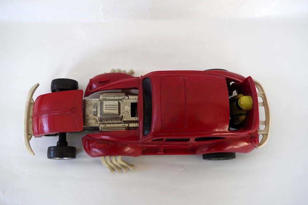 赤・1972 AURORA GOOD YEARデッシュホイール古いブリキ時代のVW玩具ミニカー自動車ワーゲンTOYオモチャ日本製ヤナセ時代です。_画像6