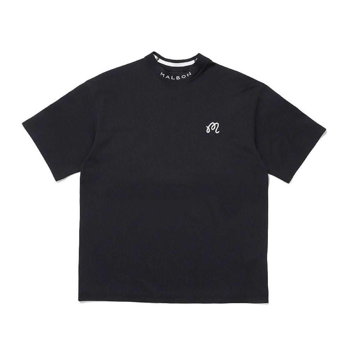 黒色XL マルボンゴルフ モックネック Tシャツ 半袖 メンズウェア 黒色XL マルボンゴルフ モックネック Tシャツ 半袖 メンズウェア