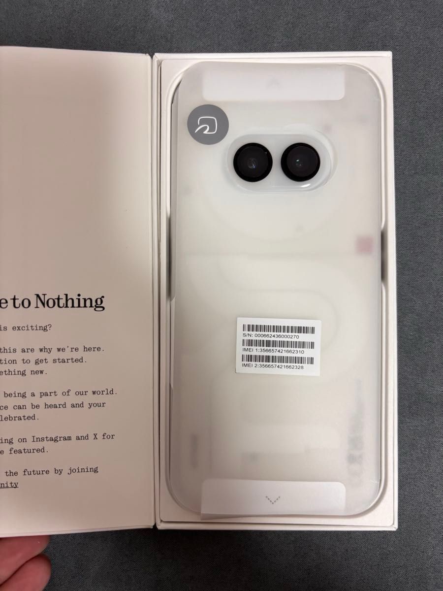Nothing Phone(2a) ミルク 国内版【RAM8GB/ROM128GB SIMフリー Nothing Phone(2a) ミルク 国内版【RAM8GB/ROM128GB SIMフリー