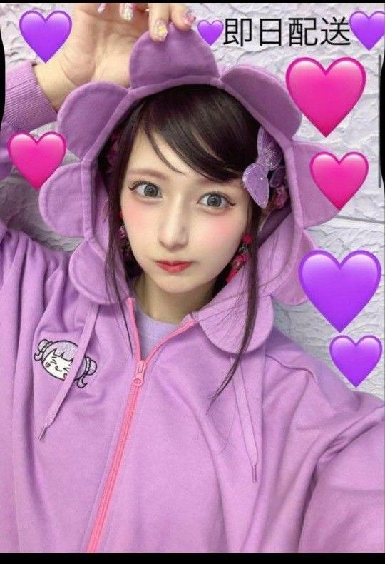 しなこちゃん フードを被ったらお花になれちゃう ジップ付き しなこちゃん フードを被ったらお花になれちゃう ジップ付き