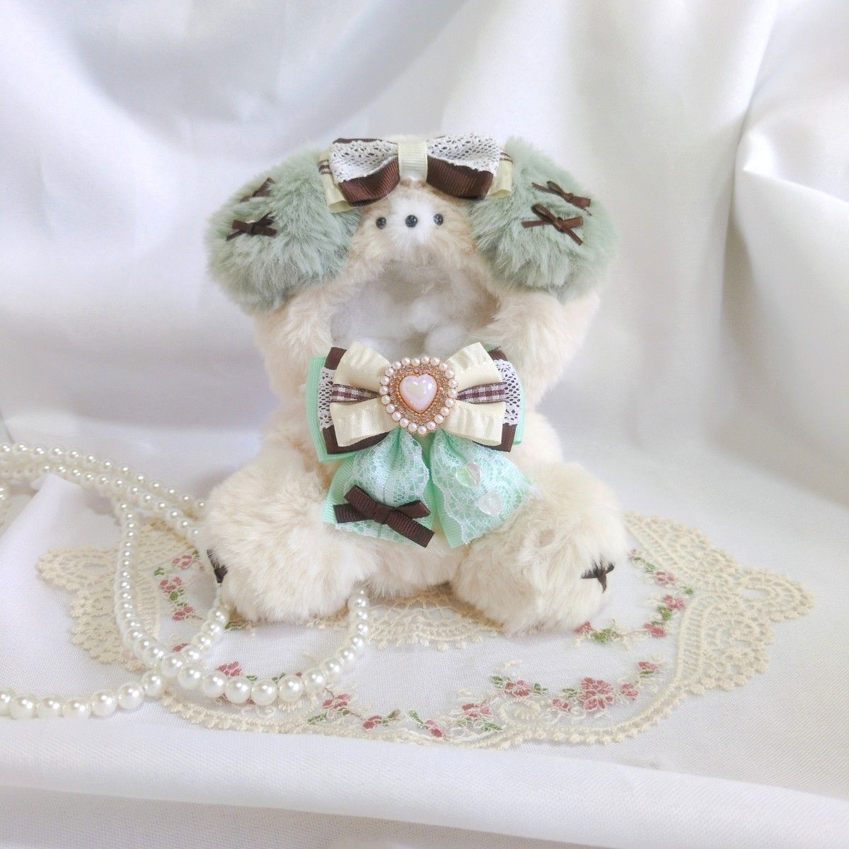 ぬい服 着ぐるみ たれ耳わんこ 犬耳 10cm〜11cm|Yahoo!フリマ ぬい服 着ぐるみ たれ耳わんこ 犬耳 10cm〜11cm|Yahoo!フリマ
