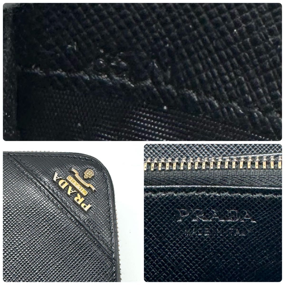 極美品】付属品完備 PRADA プラダ 長財布 ラウンドファスナー