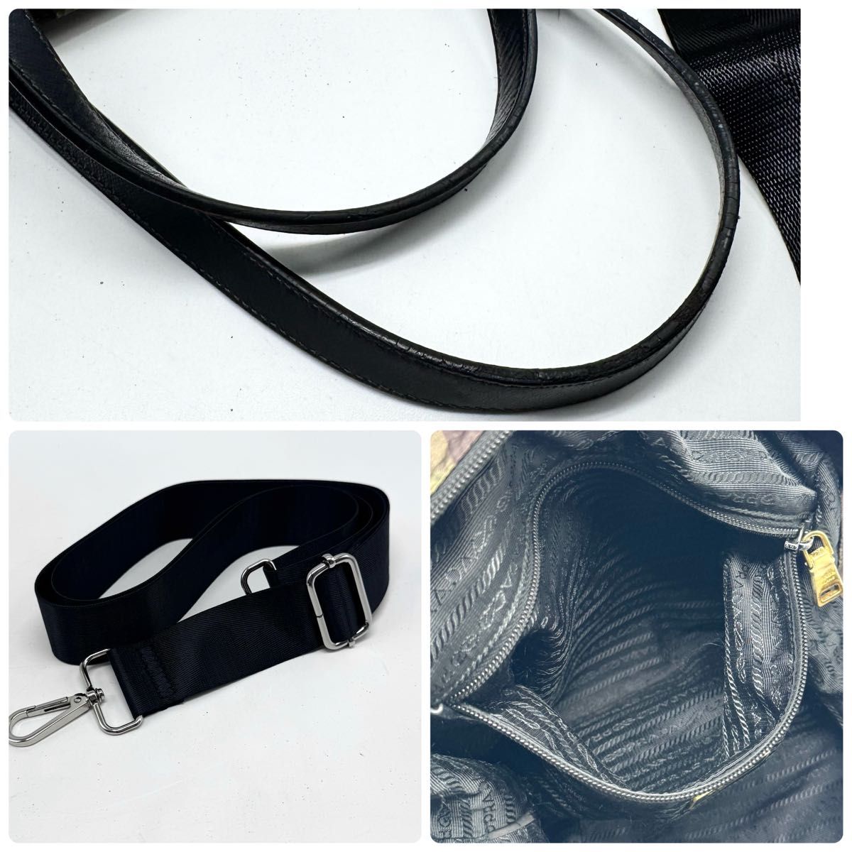美品】PRADA プラダ 2way トートバッグ ショルダーバッグ 肩掛け 美品】PRADA プラダ 2way トートバッグ ショルダーバッグ 肩掛け