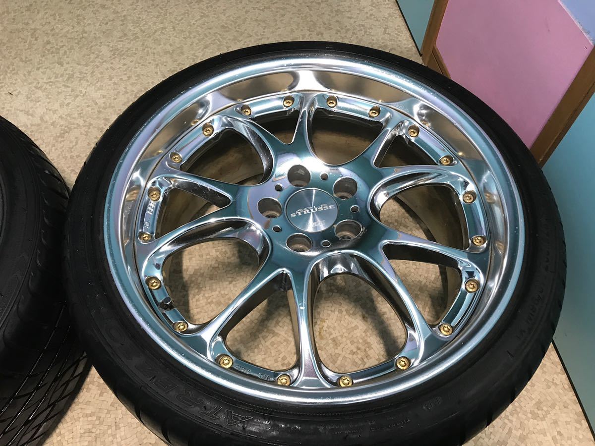 廃盤 深リム メッキ SSR エイグル ストラッセ 225/35R19 245/35R19 スピードスター タナベ レクサス スカイライン シルビア チェイサー_画像5