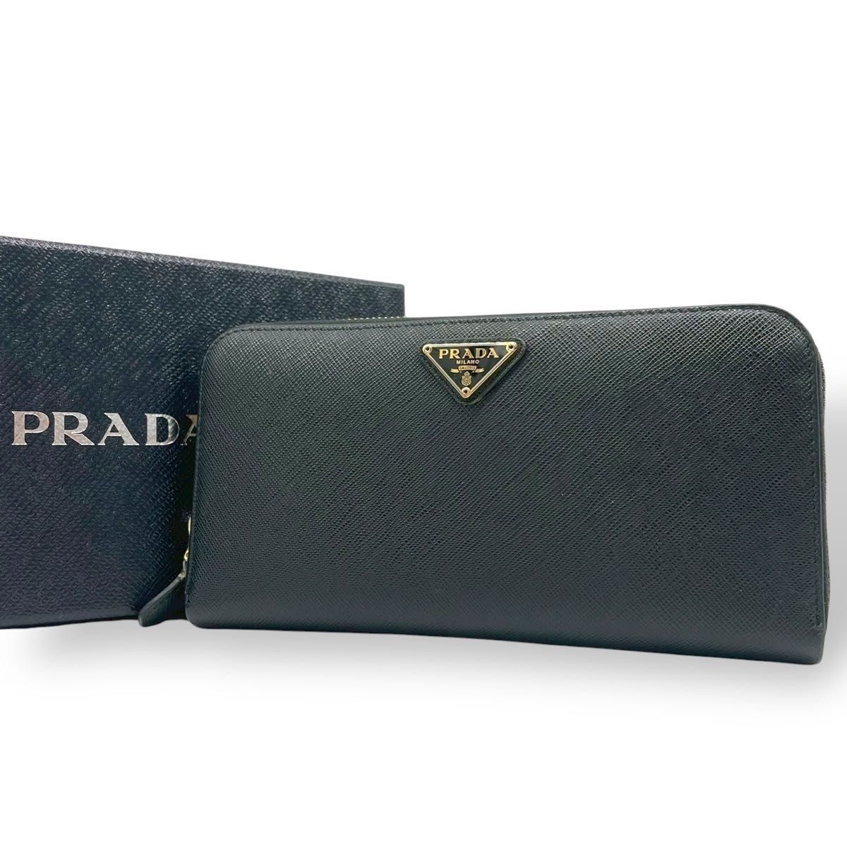 PRADA 長財布 サフィアーノトライアングル ジップアラウンド PRADA 長財布 サフィアーノトライアングル ジップアラウンド