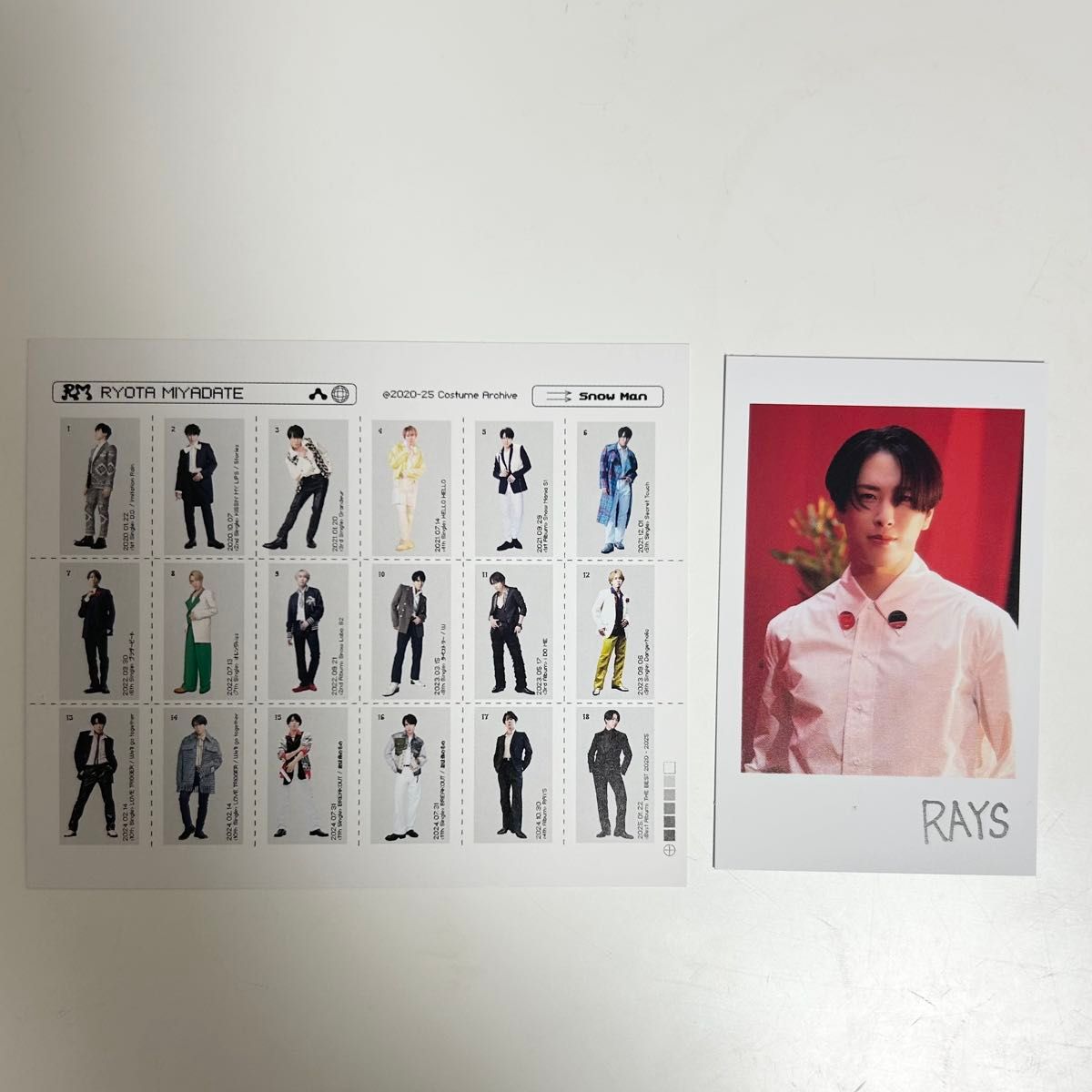 SnowMan 宮舘涼太 RAYS チェキ風カード Snow Man THE BEST 2020 SnowMan 宮舘涼太 RAYS チェキ風カード Snow Man THE BEST 2020