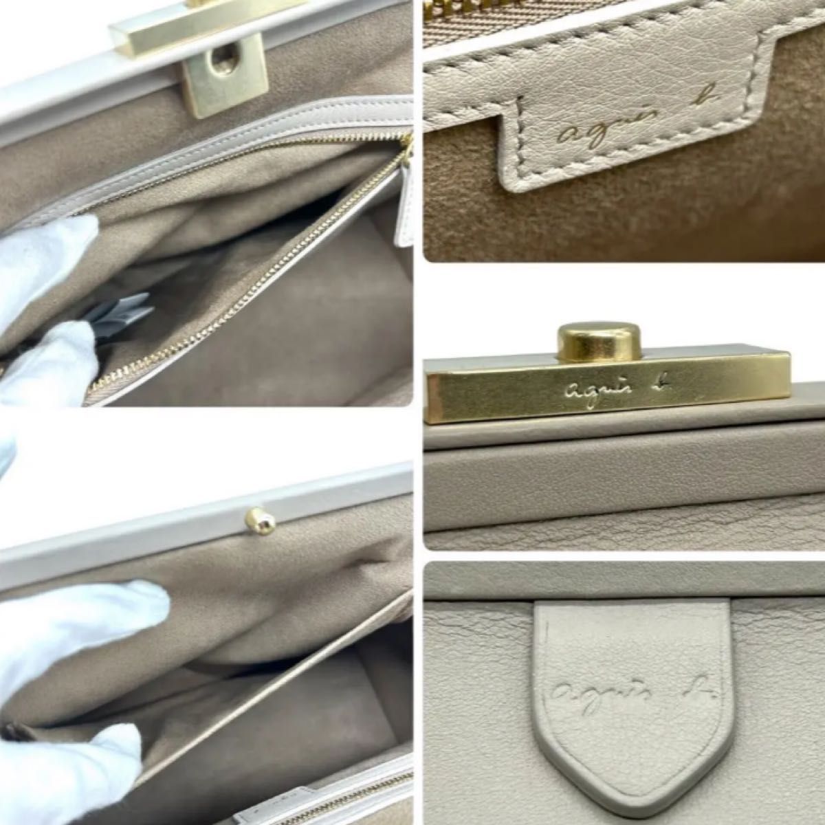 美品 1593 agnes b アニエスベー ハンドバッグ フォーマルバッグ 美品 1593 agnes b アニエスベー ハンドバッグ フォーマルバッグ
