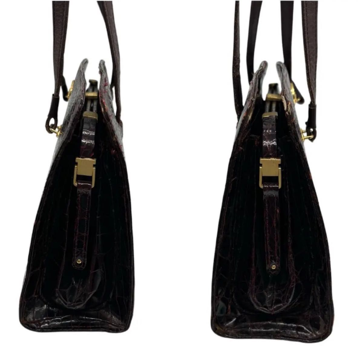 希少 1627 GUCCI グッチ クロコダイル ワニ革 ハンドバッグ 希少 1627 GUCCI グッチ クロコダイル ワニ革 ハンドバッグ
