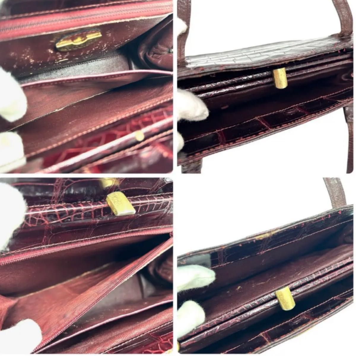 希少 1627 GUCCI グッチ クロコダイル ワニ革 ハンドバッグ 希少 1627 GUCCI グッチ クロコダイル ワニ革 ハンドバッグ
