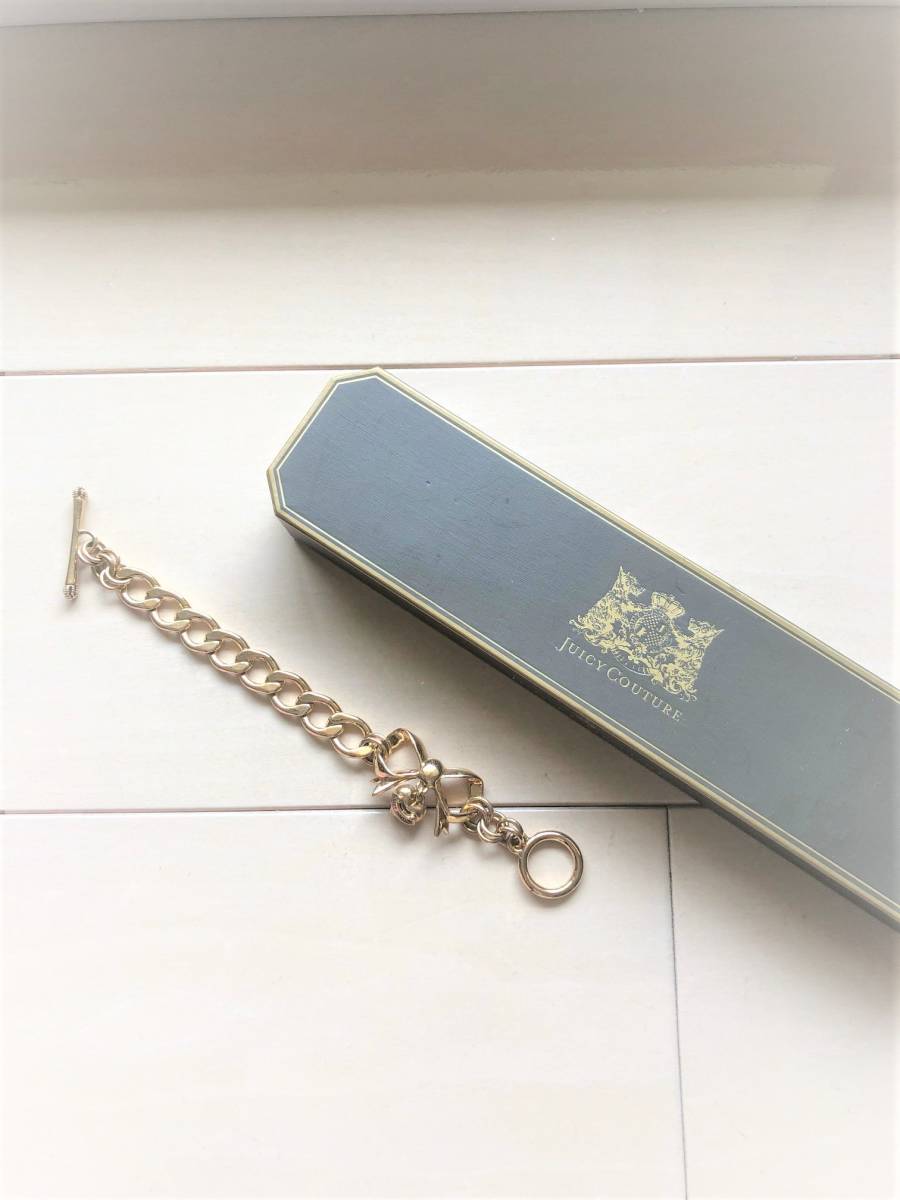 新品未使用★JUICY COUTURE ジューシークチュール　ブレスレット ゴールドジュエリー　アクセサリー★ケースあり_画像2