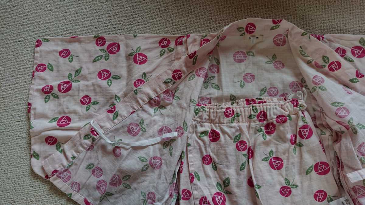 se rough 120 2way light pink rose total pattern yukata 