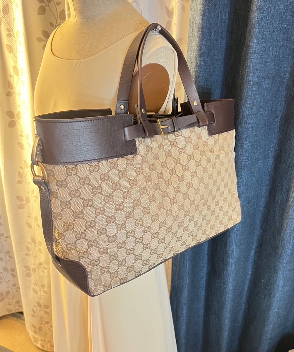 GUCCI グッチ トートバッグ ハンドバッグ GG柄 総柄 キャンバス GUCCI グッチ トートバッグ ハンドバッグ GG柄 総柄 キャンバス