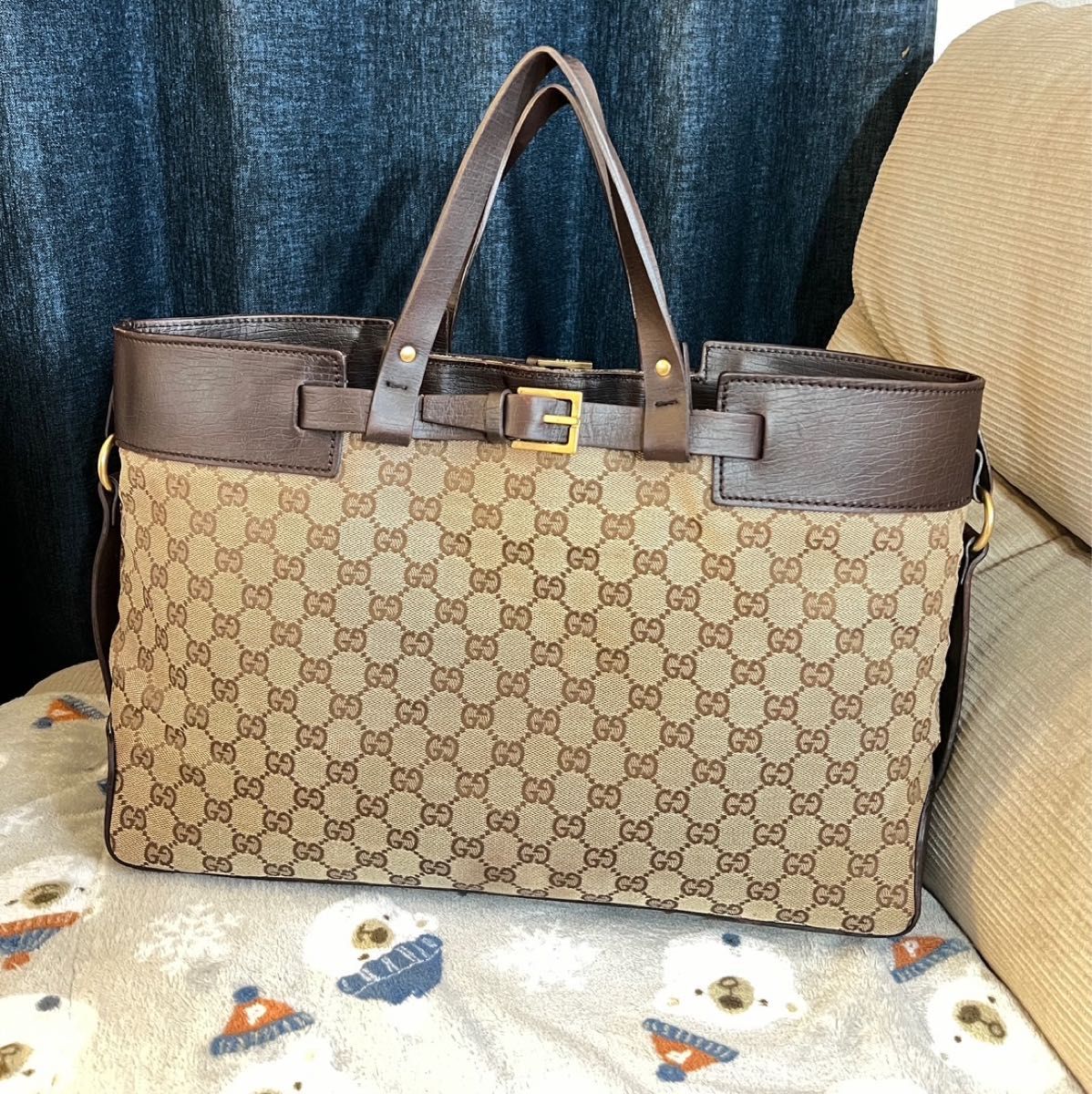 GUCCI グッチ トートバッグ ハンドバッグ GG柄 総柄 キャンバス GUCCI グッチ トートバッグ ハンドバッグ GG柄 総柄 キャンバス