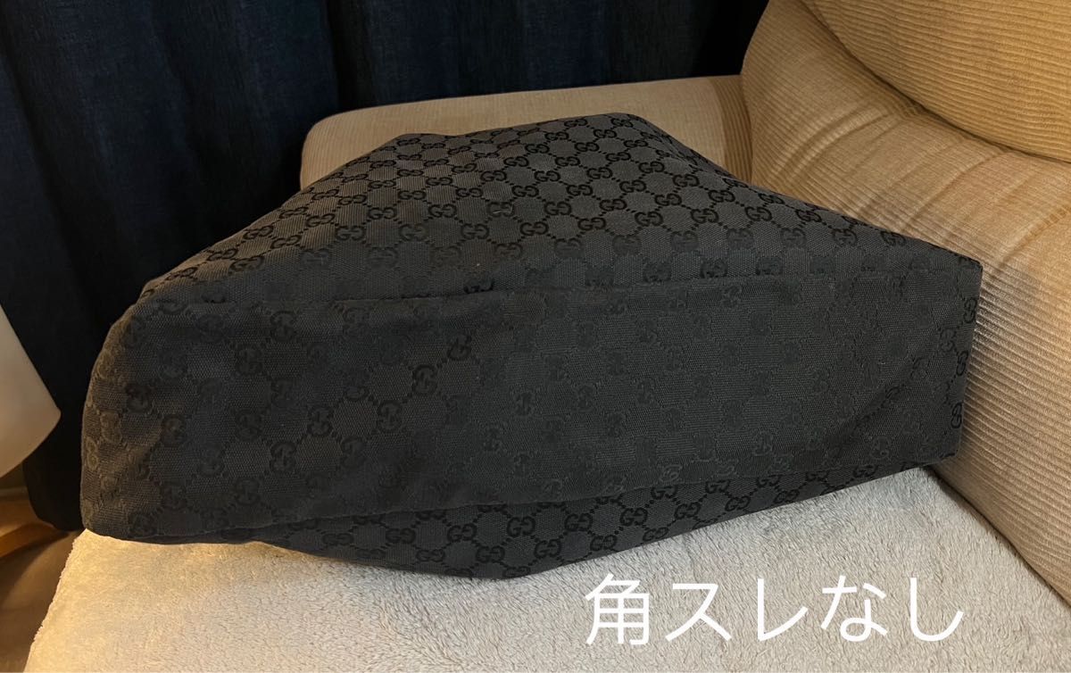 GUCCI ホースビット トートバッグ GGキャンバス ブラック 総柄 GUCCI ホースビット トートバッグ GGキャンバス ブラック 総柄