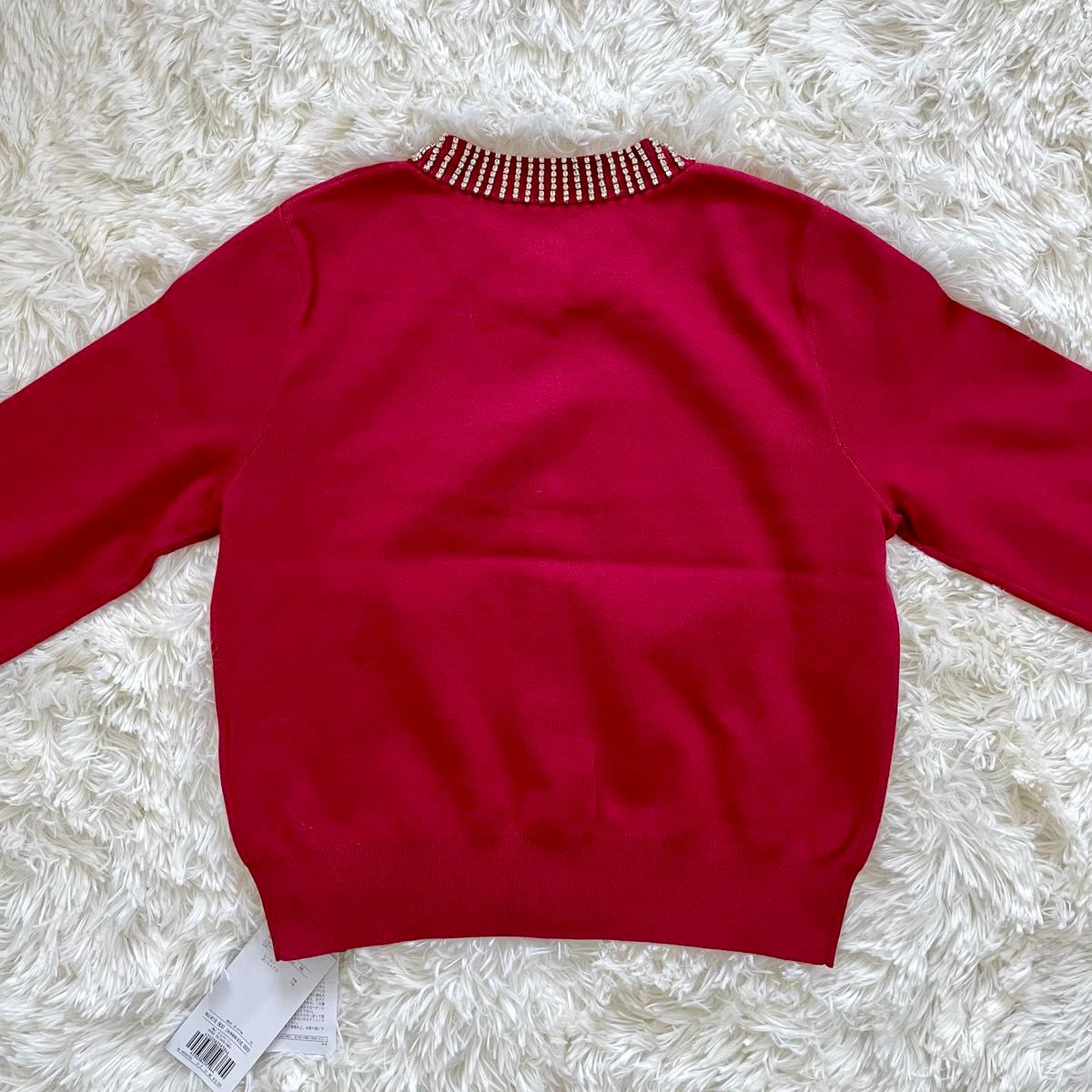 タグ付き新品 ジャスグリッティー JUSGLITTY ビジューネック