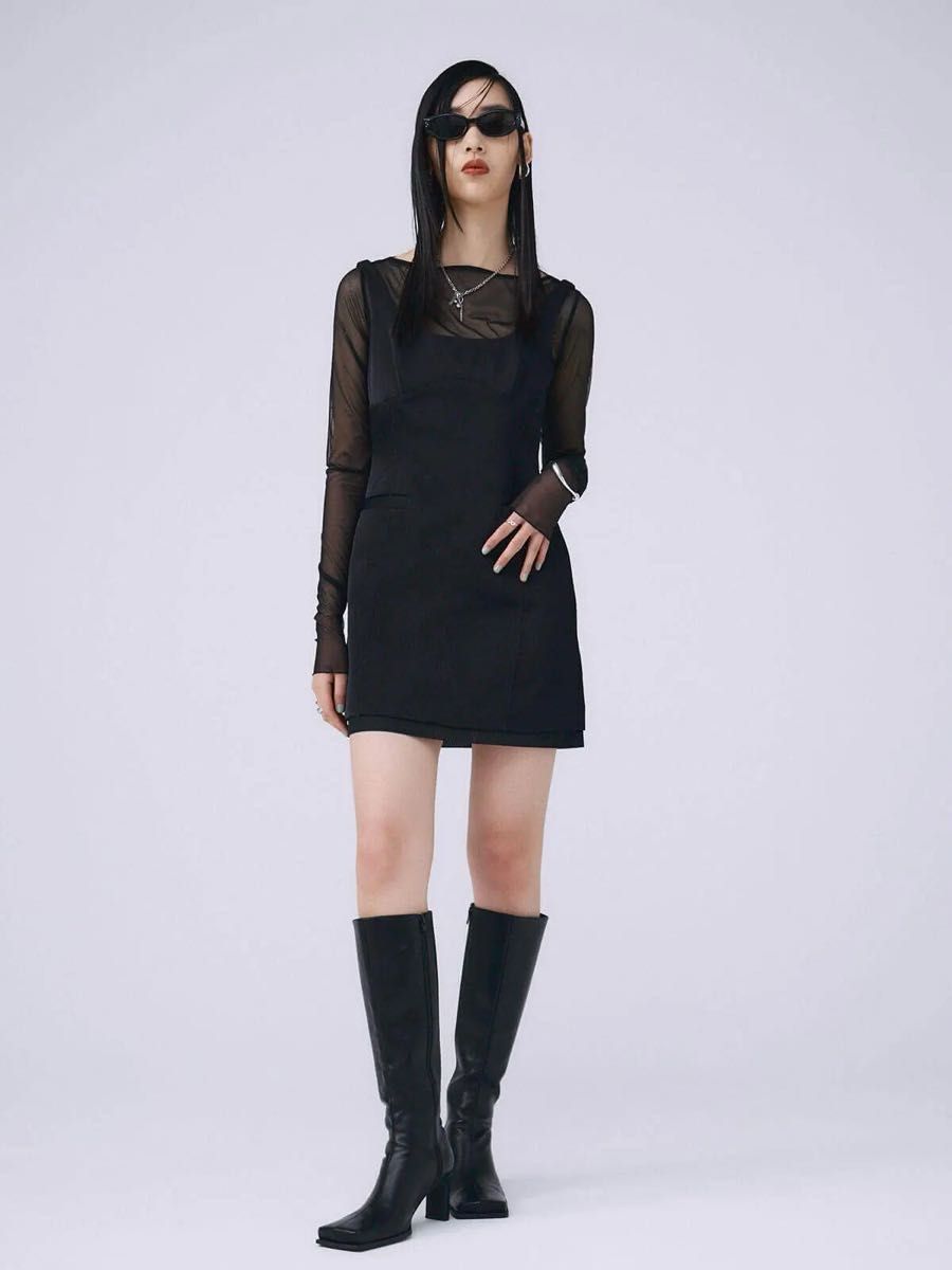 新品 josemoon SQUARE NECK SATIN MINIDRESS サテン ミニ 新品 josemoon SQUARE NECK SATIN MINIDRESS サテン ミニ