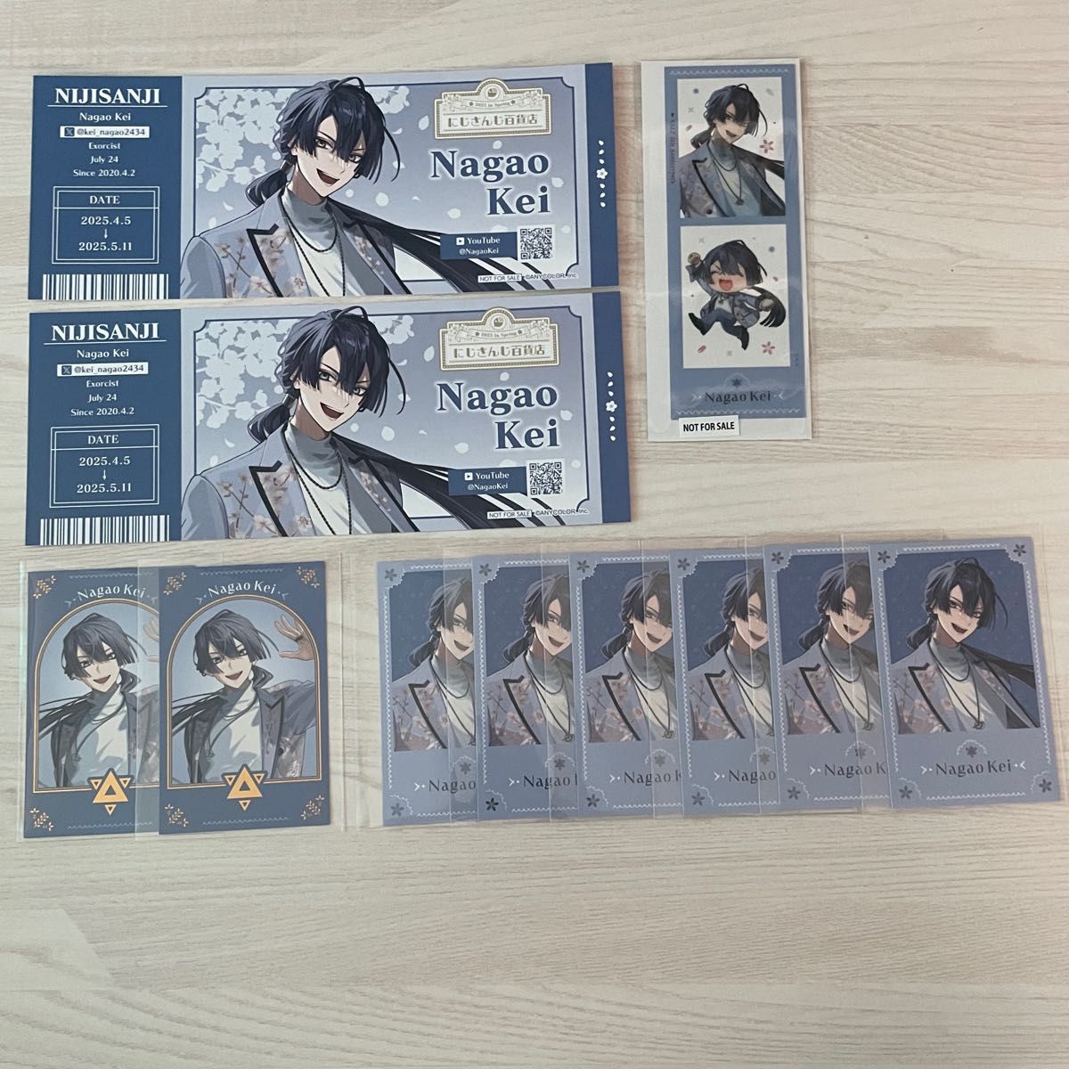 長尾景 VΔLZ5周年 チェキ風カード にじさんじ百貨店特典 長尾景 VΔLZ5周年 チェキ風カード にじさんじ百貨店特典