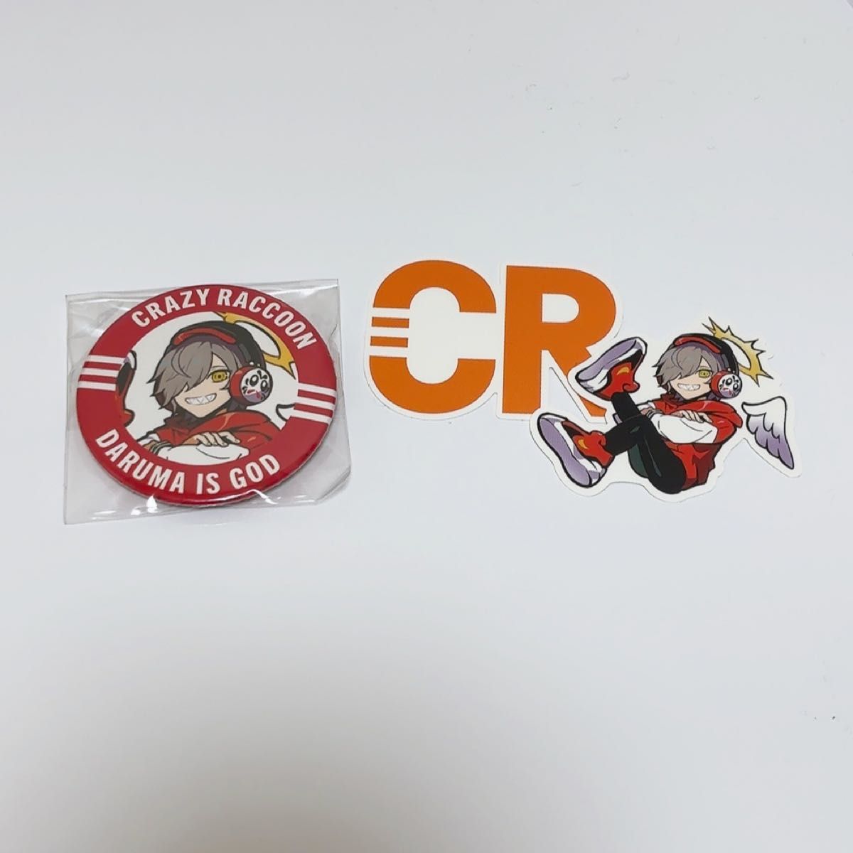 CrazyRaccoon CRストア 缶バッジ ステッカー だるまいずごっど CrazyRaccoon CRストア 缶バッジ ステッカー だるまいずごっど