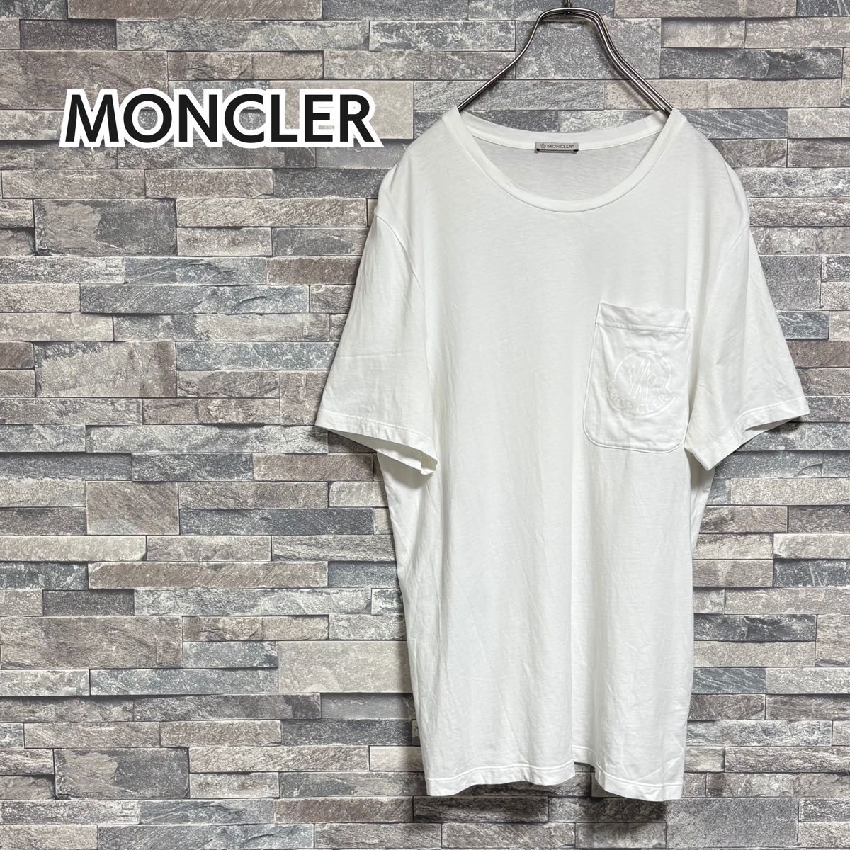 MONCLER ワンポイントロゴ S/S T WHT/M 半袖Tシャツ Tシャツ MONCLER ワンポイントロゴ S/S T WHT/M 半袖Tシャツ Tシャツ