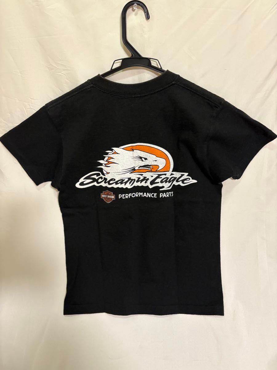 Harley-Davidson スクリーミンイーグル Tシャツ 黒 チビT 古着 Harley-Davidson スクリーミンイーグル Tシャツ 黒 チビT 古着