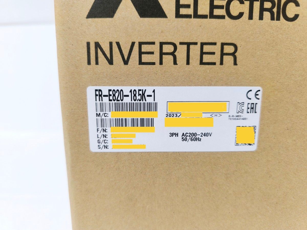 新品未開封 三菱電機 FR-E820-18 5K-1 高性能インバータ 三相 新品未開封 三菱電機 FR-E820-18 5K-1 高性能インバータ 三相
