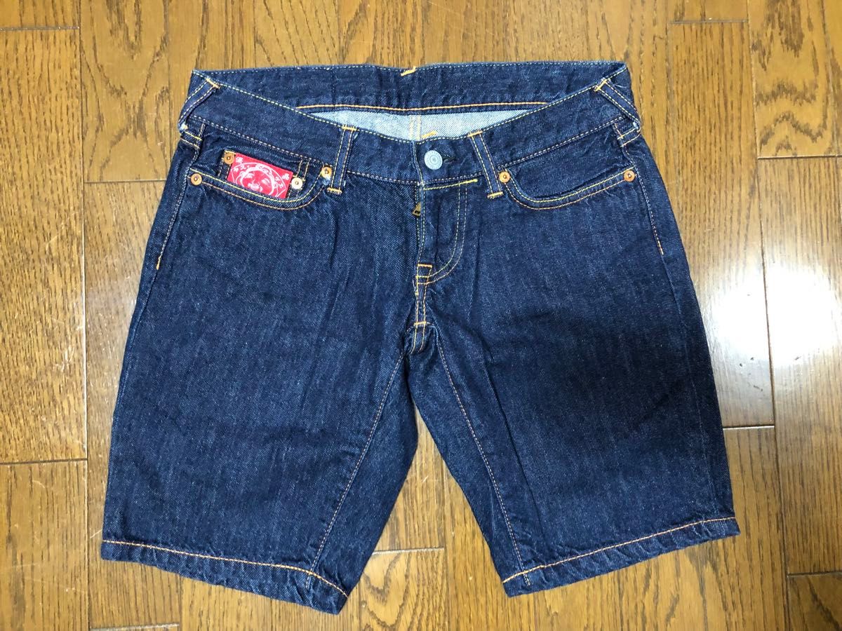 エビス donna ショートパンツ 27インチ かもめ カモメロゴ M程度 エビス donna ショートパンツ 27インチ かもめ カモメロゴ M程度