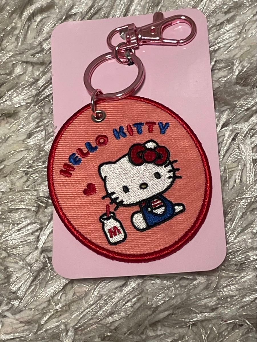 サンリオキャラクター大賞2025 刺繍ワッペンキーホルダー　ハローキティ