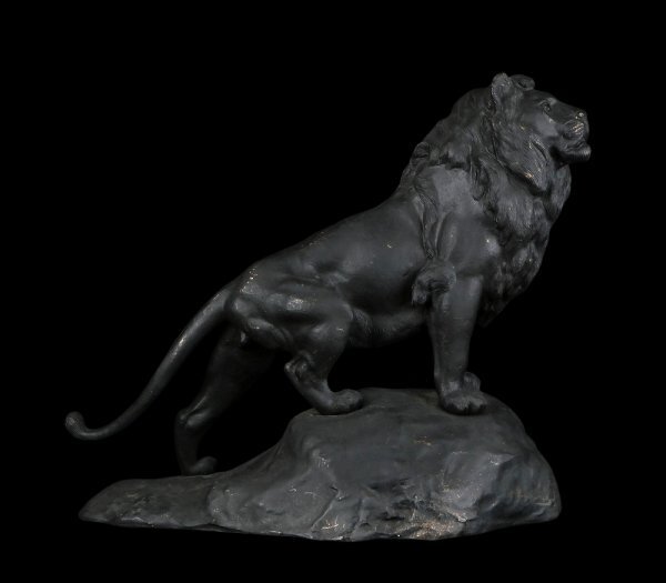□金工家 和光作 鋳銅 獅子置物 ブロンズ ライオン像 重さ約10.8 □金工家 和光作 鋳銅 獅子置物 ブロンズ ライオン像 重さ約10.8