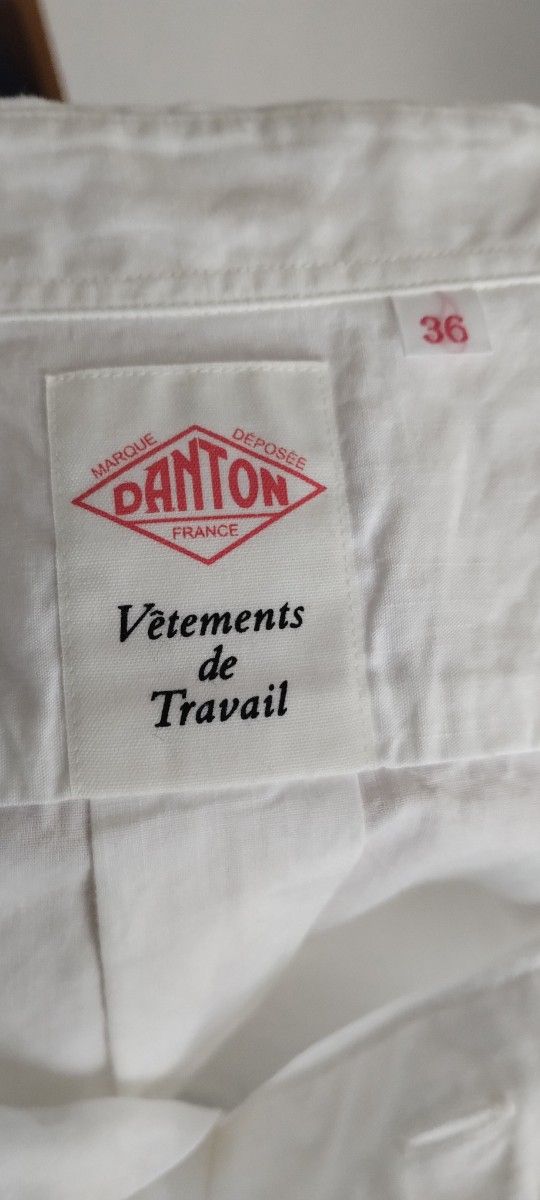 danton ダントン 半袖 ホワイトシャツ 丸襟 シンプル 白シャツ danton ダントン 半袖 ホワイトシャツ 丸襟 シンプル 白シャツ