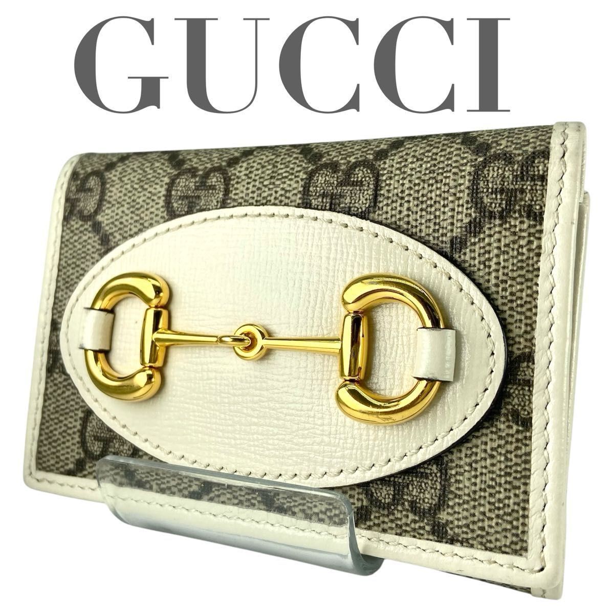 GUCCI グッチ ホースビット 折財布 ホワイト×グレー|Yahoo GUCCI グッチ ホースビット 折財布 ホワイト×グレー|Yahoo