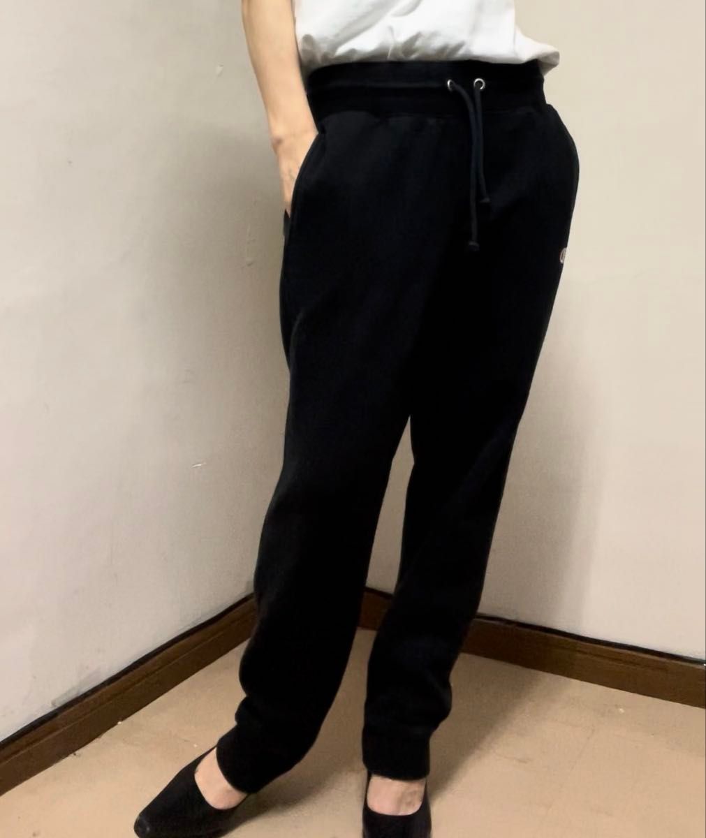 P00252 チャンピオン リバースウィーブ 15763 Sサイズ ブラック スウェットパンツ Champion