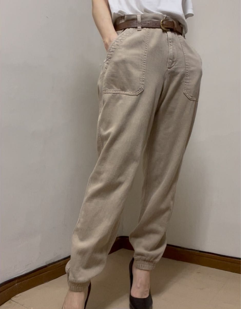 P00226 GAP ジョガーパンツ カジュアルパンツ ベージュ リラックスパンツ