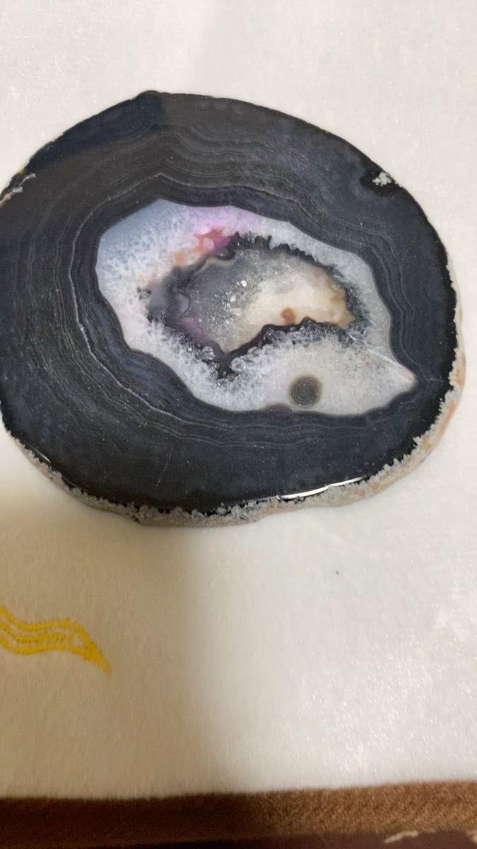 天然石 瑪瑙 スライス 黒 !!!水晶 インテリア