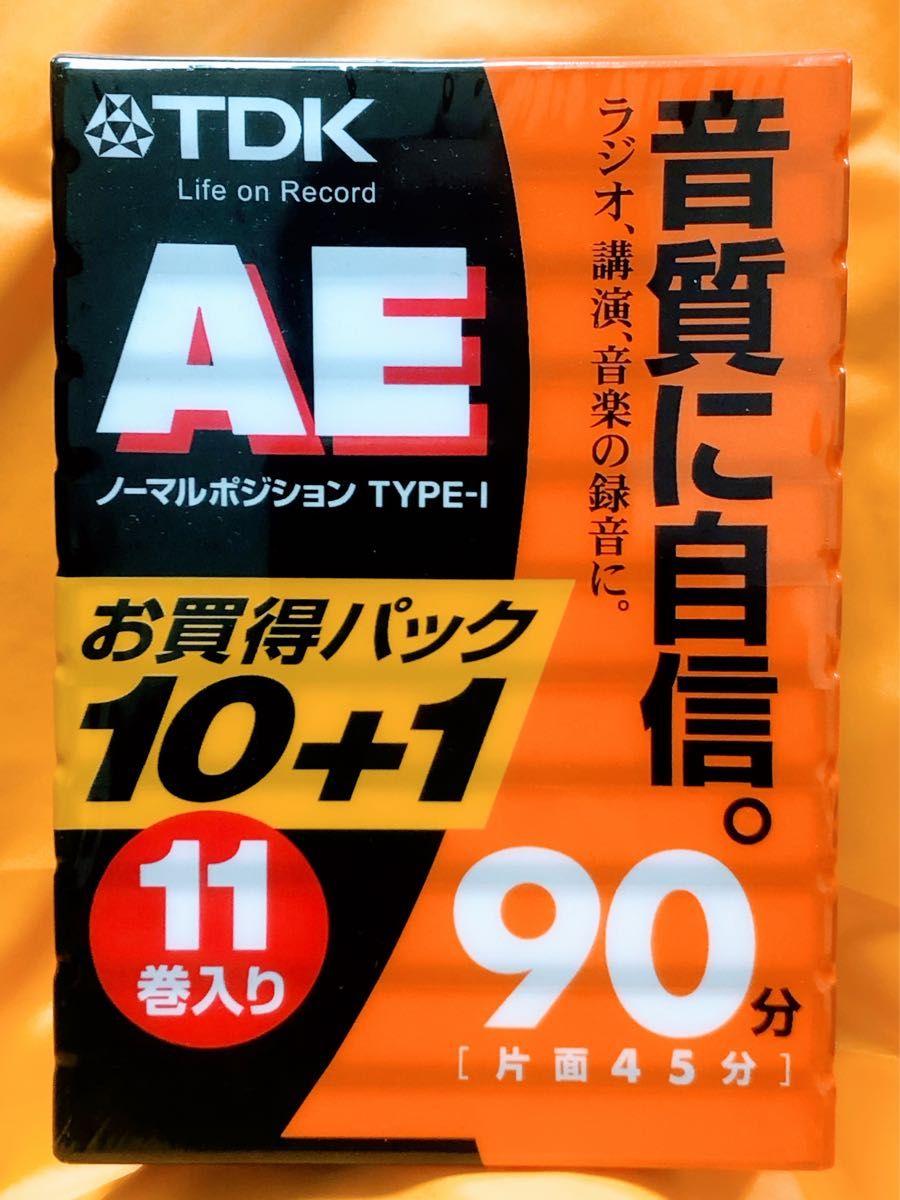 新品未開封品】TDK オーディオカセットテープ AE 90分11本巻 新品未開封品】TDK オーディオカセットテープ AE 90分11本巻