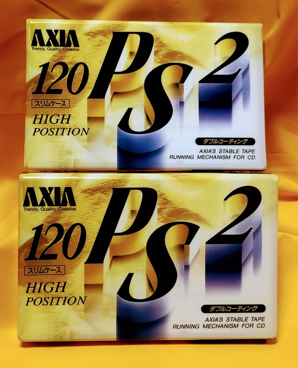 激レア】AXIA ハイポジションテープ PS2 120分2本組(新品未開封 激レア】AXIA ハイポジションテープ PS2 120分2本組(新品未開封