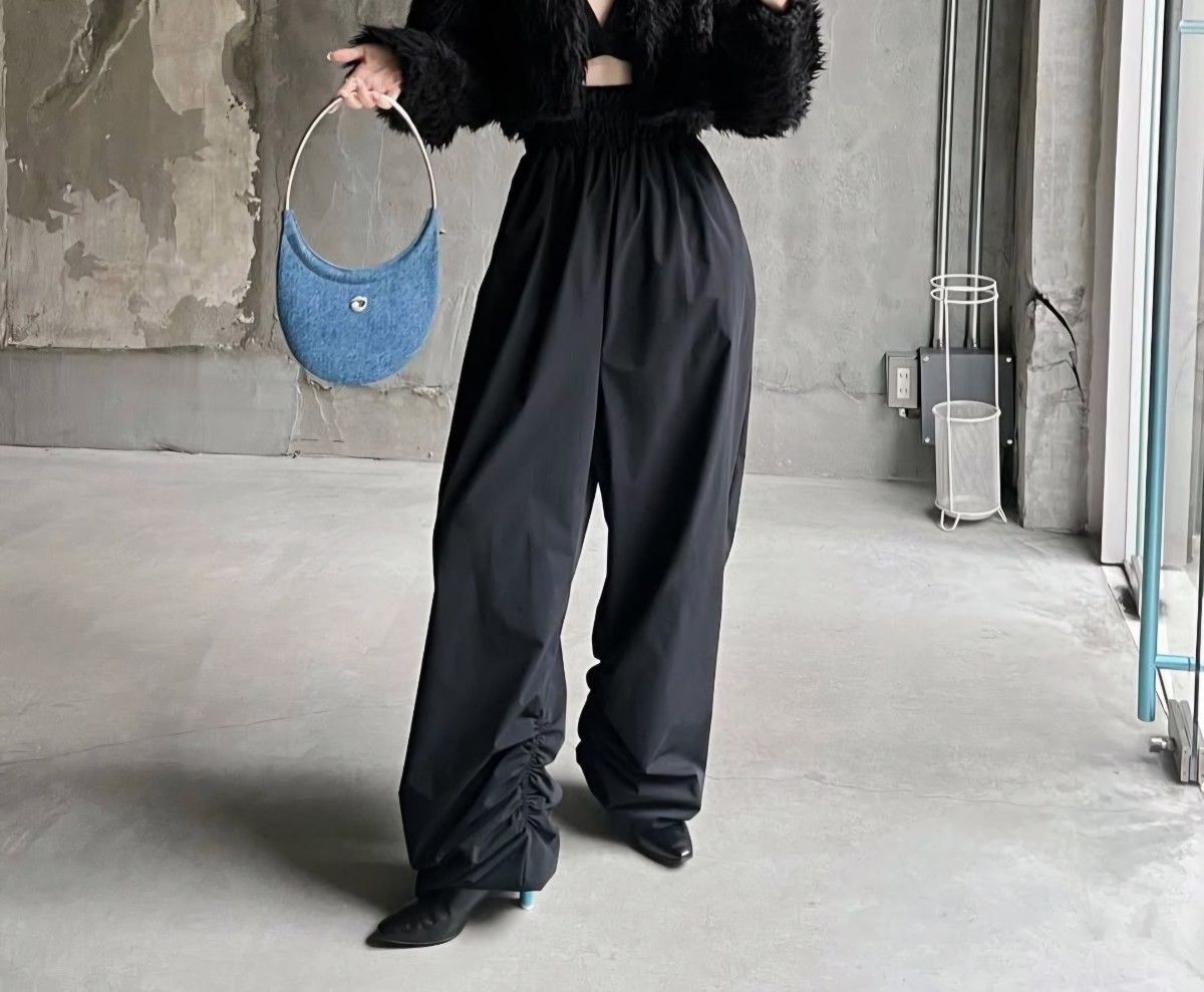 JAN SOLVIE ASSEMBLY ナイロンルーズパンツ litmus スラックス JAN SOLVIE ASSEMBLY ナイロンルーズパンツ litmus スラックス