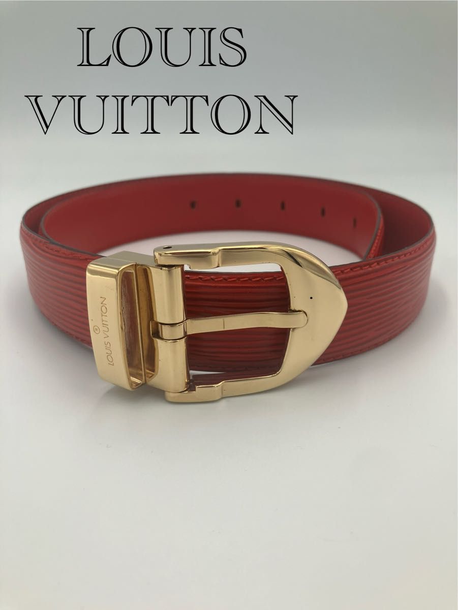 LOUIS VUITTON エピ サンチュールクラシック ベルト レッド LOUIS VUITTON エピ サンチュールクラシック ベルト レッド