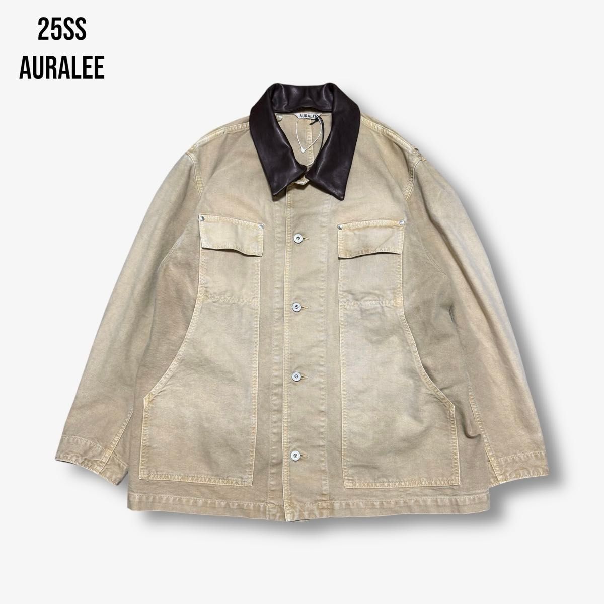 AURALEE ORGANIC COTTON DUCK BLOUSON ベージュ LIGHT BEIGE AURALEE ORGANIC COTTON DUCK BLOUSON ベージュ LIGHT BEIGE