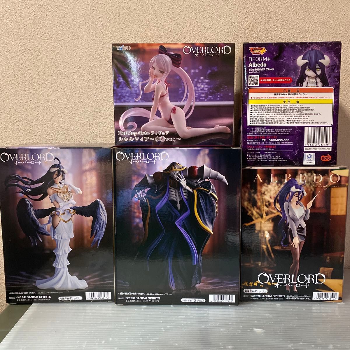 オーバーロードフィギュア アルベド アインズ シャルティア 5個 オーバーロードフィギュア アルベド アインズ シャルティア 5個