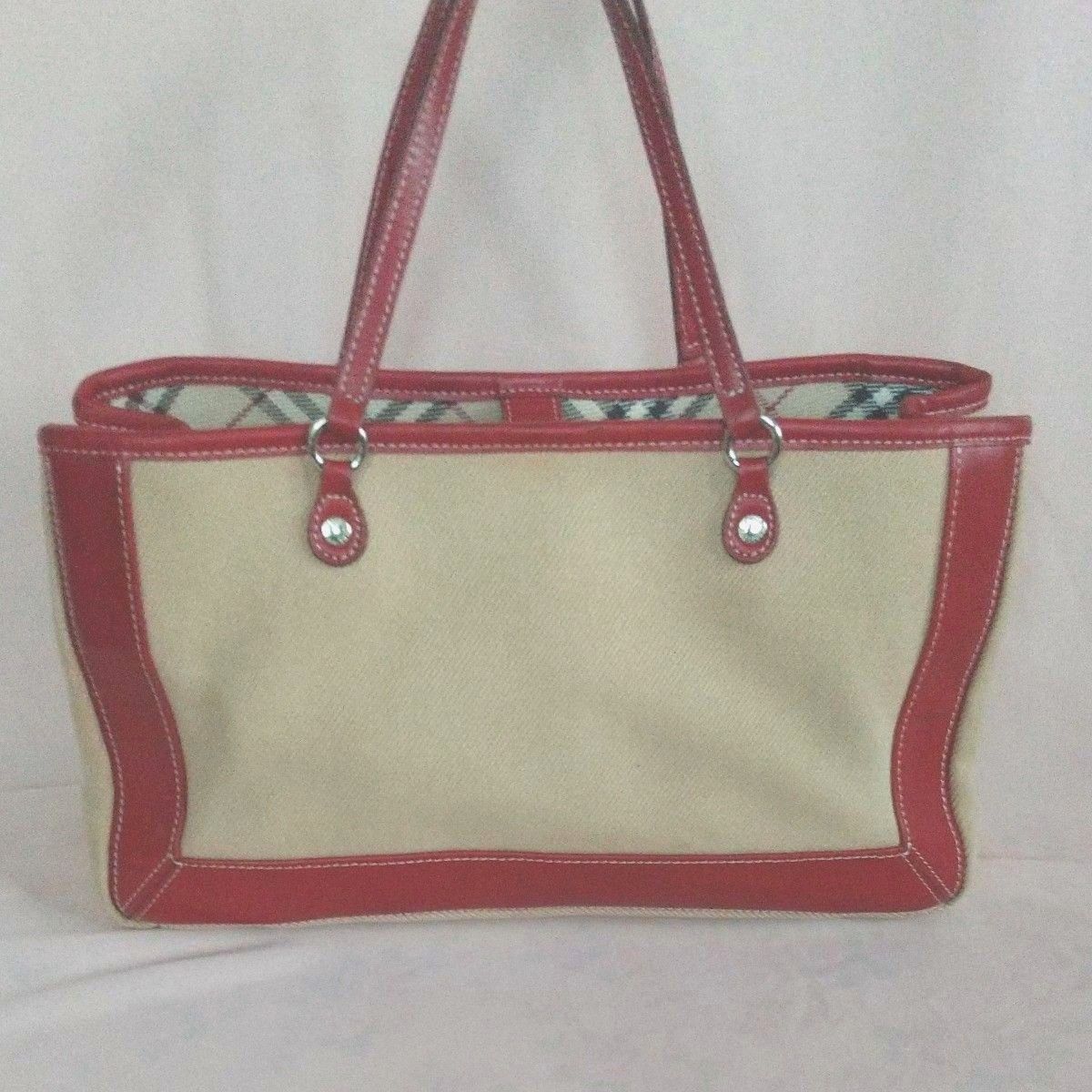 BURBERRY バーバリーブルーレーベル トートバッグ ボルドー BURBERRY バーバリーブルーレーベル トートバッグ ボルドー
