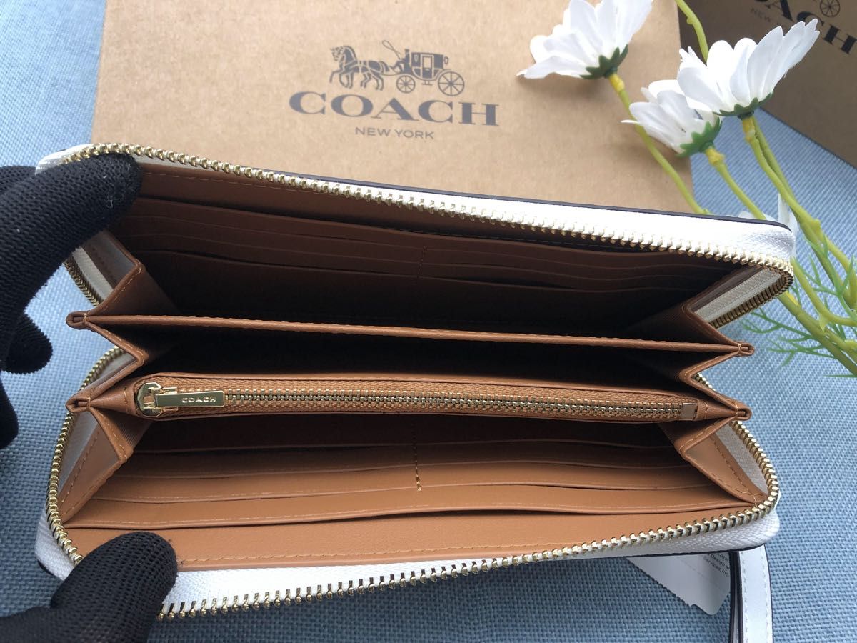 COACH 財布 コーチ 長財布 ホワイト レディース メンズ ロゴ COACH 財布 コーチ 長財布 ホワイト レディース メンズ ロゴ