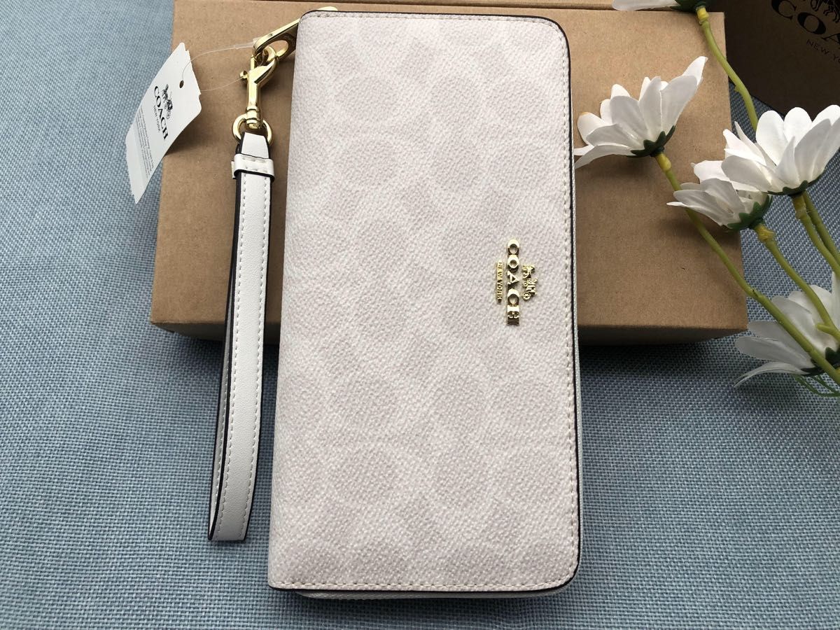 COACH 財布 コーチ 長財布 ホワイト レディース メンズ ロゴ COACH 財布 コーチ 長財布 ホワイト レディース メンズ ロゴ