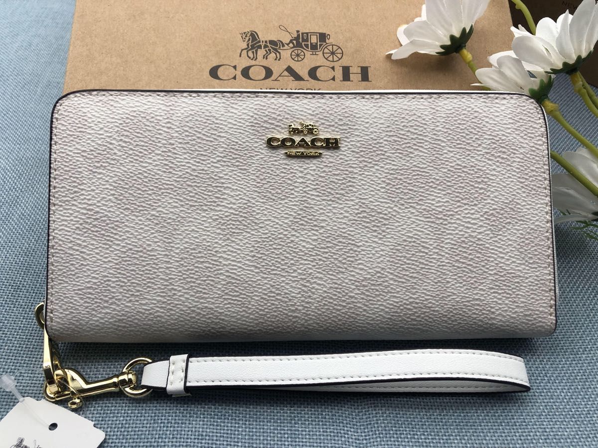 COACH 財布 コーチ 長財布 ホワイト レディース メンズ ロゴ COACH 財布 コーチ 長財布 ホワイト レディース メンズ ロゴ