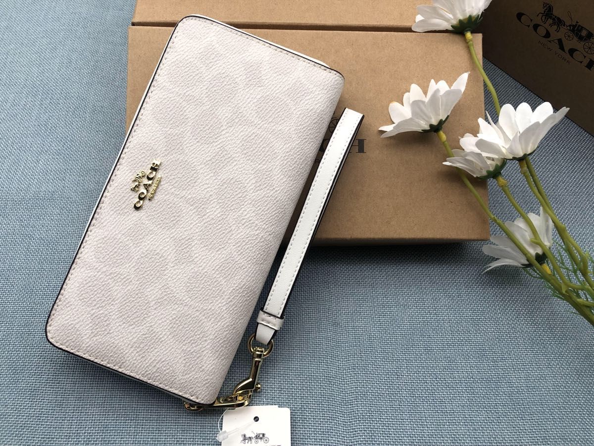 COACH 財布 コーチ 長財布 ホワイト レディース メンズ ロゴ COACH 財布 コーチ 長財布 ホワイト レディース メンズ ロゴ