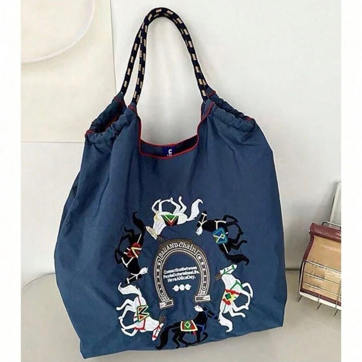 レディース 刺繍バック 馬 トートバッグ エコバッグ ホース 新品 レディース 刺繍バック 馬 トートバッグ エコバッグ ホース 新品