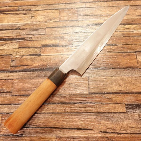 かね惣 相出刃包丁 研ぎ済 身卸包丁 水牛柄 希少品 ネーム入り