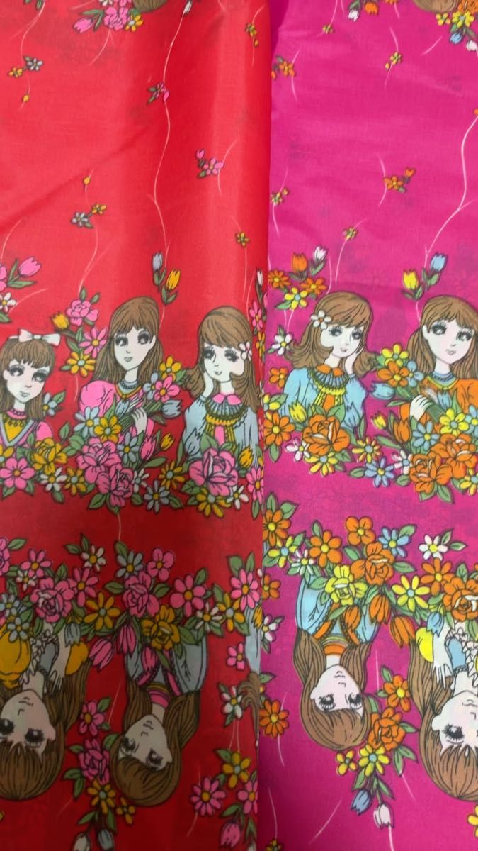 昭和レトロ 子供用傘生地 撥水生地